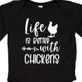 thumbnail image 4 of Inktastic Life is Better with Chickens Boys or Girls Long Sleeve Baby Bodysuit, 4 of 5