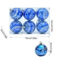thumbnail image 3 of KOYPTL 6Pcs 2.36In Christmas Ball Ornaments Set for Tree,Shatterproof Hot Silverd Striped Painted Christmas Balls for Christmas Tree Porch Yard Holiday Decoration for Xmas Birthday Party Supplies, 3 of 6