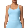 thumbnail image 2 of Fnooota Workout Tank Tops for Women, Racerback Running Scoop Neck Sleeveless Yoga Camisole Sky Blue Size XL, 2 of 4