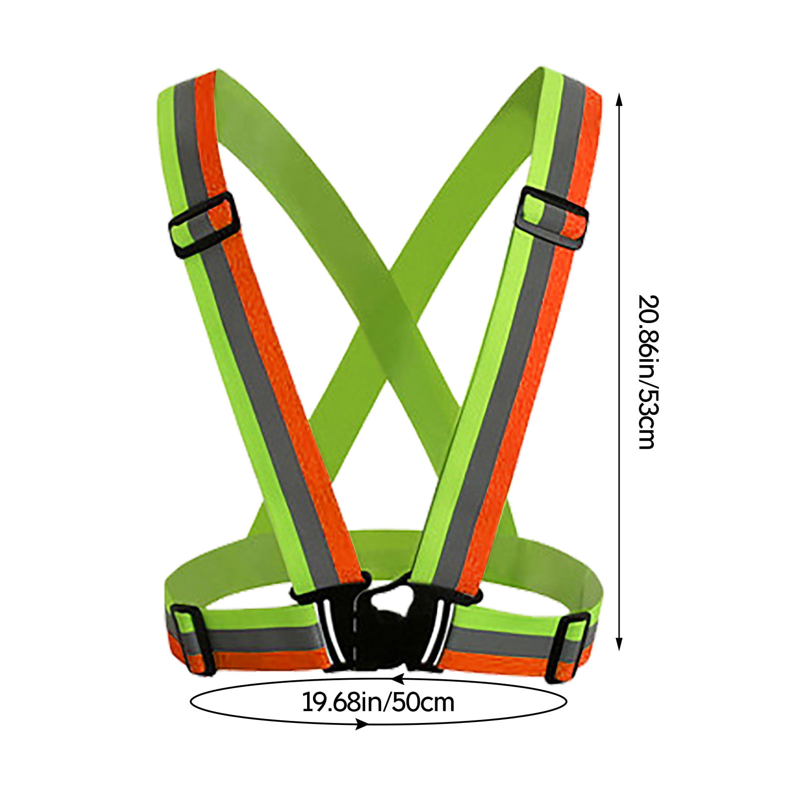 Visibility Neon Vest Reflective Belt Safety Vest Fit for Running Hiking Sports 