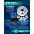 thumbnail image 6 of Front Drilled Slotted Disc Brake Rotors For 2006-2011 Buick Lucerne, 6 of 7