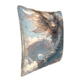 thumbnail image 2 of Xecao Cool Cloud White Dragon Print Soft Velvet Decorative Throw Pillow Covers, Square Cushion Cases for Bed, Sofa, Living Room, Car, and Indoor Outdoor Use-18"x18", 2 of 8
