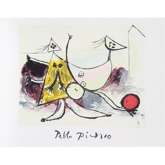 Pablo Picasso 2073 Quatre nus au harem- Lithograph on Paper 29 In