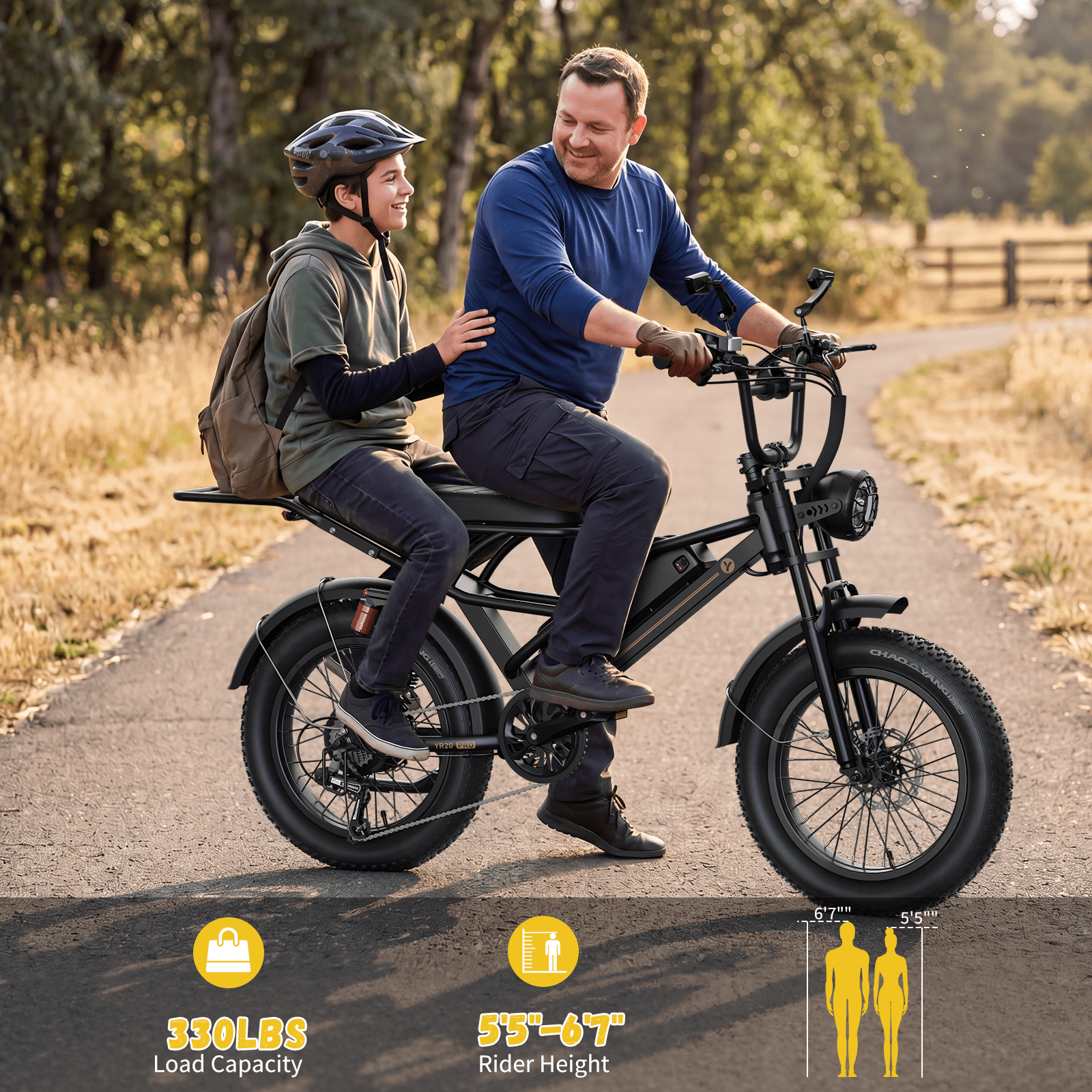 Jasion YR20 PRO Electric Bike for Adults 20", Class 3 750W E Mountain Bike, 52V 20Ah Electric Bicycle 90 Miles Max Range, UL2849