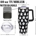 thumbnail image 3 of 40oz Ghost Tumbler With Handle,Halloween Tumbler with Lid and Straw Stainless Steel Insulated Coffee Cups Halloween Gifts for Women, 3 of 6
