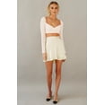 thumbnail image 6 of Wenseny Satin Silky A-Line Skirt for Women Side Lace-Up Wrap Skirts Ivory L, 6 of 7