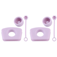 thumbnail image 1 of Juego Tapones Silicona para Derrames Reutilizables Cup 1 0/2 0 () Color Morado, 1 of 8