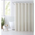 thumbnail image 3 of Saro Lifestyle Solid Color Shower Curtain With Stitched Line Design Aqua, 3 of 5