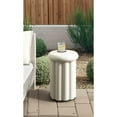 thumbnail image 2 of Kate and Laurel Jace Modern Metal Round Side Table, 12 x 12 x 18, Beige, Transitional Dorm Living Room Scalloped End Table for Use as Bedroom Nightstand or Outdoor Patio Decor Option, 2 of 8