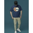 thumbnail image 2 of Layered Alien Emoji Vibes - Retro Galactic Graphic Men's T-shirt, 2 of 4