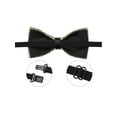 thumbnail image 2 of INSPIRE CHIC Womens Bow Tie Fine Diamonds Shiny Collar Adjustable Bow Tie Gold, 2 of 5