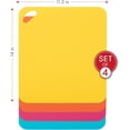 thumbnail image 3 of Dexas Heavy Duty Grippmat, Blue, Yellow, Orange and Pink, Set of 4, 11.5 by 14 inch Flexible Kitchen Cutting Boards, 3 of 12