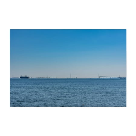 Site of the Francis Scott Key Bridge, Baltimore MD - Edgemere Maryland Photography Bridge Harbor Seascape Coastal Ocean Nautical Minimalist Unframed Wall Art Print 4 x 6 inches