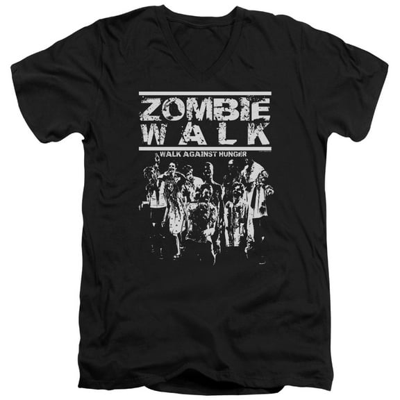 - Zombie Walk - Slim Fit V Neck Shirt - XX-Large