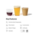 thumbnail image 4 of NATURAL Arc - Plant Based Clear Cold Cups 12 oz - Plastic Alternative for Parties, Bachelorettes, Weddings - Recyclable - Set of 50, 4 of 4