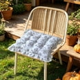 thumbnail image 5 of Feledorashia Ruffled Chair Cushion, Soft Cotton Seat Pad, Washable Tufted Accent for Dining Chair Office Seat Reading Nook and Vanity, Comfortable Decorative Home Layer for Everyday Seating, 5 of 6
