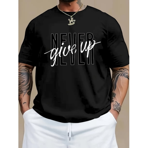Men's Trendy Graphic Tee - Casual Round Neck, Machine Washable - Perfect for Summer