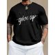 thumbnail image 1 of Men's Trendy Graphic Tee - Casual Round Neck, Machine Washable - Perfect for Summer, 1 of 7