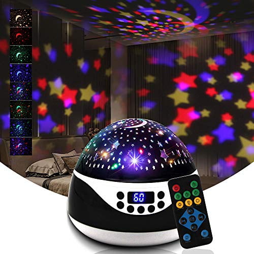 Personalised Rocket and Stars Night Lamp For Boys 7 Colour Changing LM-3 