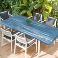 thumbnail image 2 of Vintage Blue Table Cloths for 8 Foot Rectangle Tables, Modern Abstract Art Ombre Patio Waterproof Elastic Fitted Tablecloths, Washable Rectangular Table Cover for Camping, 2 of 8