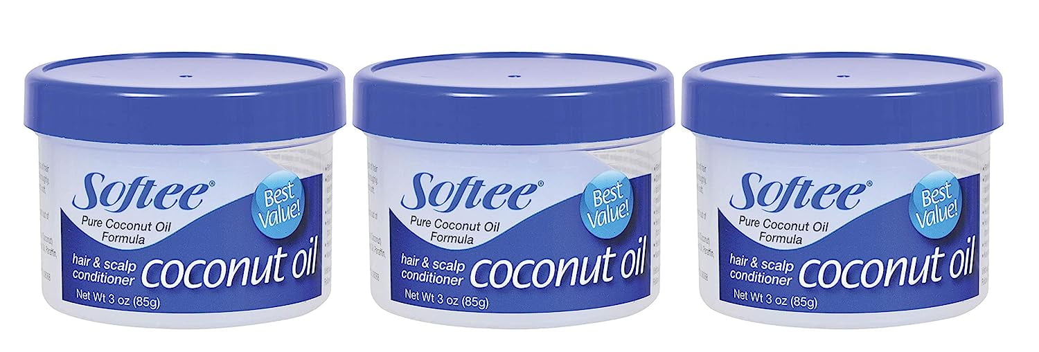 Softee Hair Grease Products Coconut Oil Scalp and Oil Hair Food (3