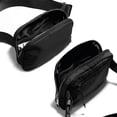 thumbnail image 4 of Unisex Mini Belt Bag with Adjustable Strap Small Waist Pouch for Workout Shopping Traveling Hiking, Black, 4 of 6