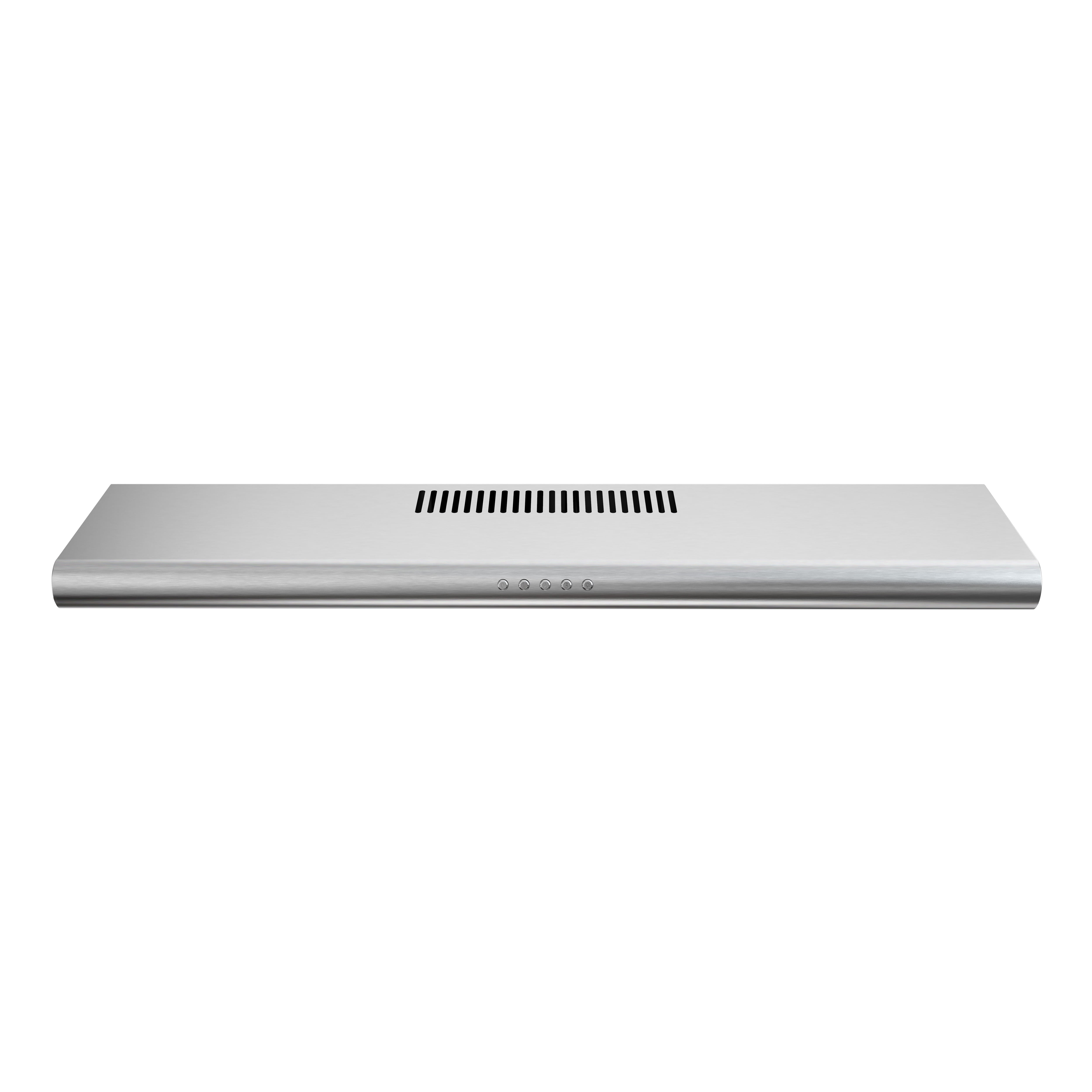 Streamline 30 in. Stornara Convertible Undermount 80 CFM Range Hood in Brushed Stainless Steel with Mesh Filters, Push Button Control, LED Light