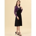 thumbnail image 2 of Día de San Patricio Cárdigan Cortas De Manga Larga Floral Transparente Para Mujer Morado oscuro XL, 2 of 5