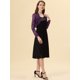 thumbnail image 2 of Día de San Patricio Cárdigan Cortas De Manga Larga Floral Transparente Para Mujer Morado oscuro XL, 2 of 5