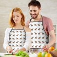 thumbnail image 5 of White Hyena Pattern Apron-Garden Aprons for Women with Pockets-Cotton Linen Waterproof Kitchen Cooking Gardening Aprons Adjustable for Kitchen,Cooking,BBQ and Salon 33x27 Inch, 5 of 7