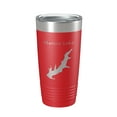 thumbnail image 1 of Marion Lake Map Tumbler Travel Mug Insulated Laser Engraved Coffee Cup Kansas 20 oz Red, 1 of 1