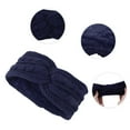 thumbnail image 3 of Unique Bargains 1 Pc Women's Warm Headband Cross Cable Knitted Headband Dark Blue, 3 of 6