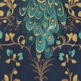 thumbnail image 4 of Yayeee Shower Curtain with Hooks 72"x72" Waterproof Fabric Bathroom Hanging Decor, Navy Blue Peacock Pattern, 4 of 5