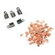 thumbnail image 1 of 200 piezas de joyería de extremo de engarzado de metal plegable Juego de manualidades de bricolaje Abrazadera de cinta Broche de langosta Soledad Engarzado del extremo del cordón de cobre, 1 of 10