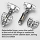thumbnail image 3 of unique Set Of 2 Kitchen Cabinet Door Hinges With Screws And Integrated Soft Close Mechanism (easy To Install And Detachable), 3 of 5