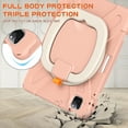 thumbnail image 4 of Dteck for iPad Air 11 inch 2025/2024 & Pro 11 (2022/2021/2020/2018) & Air 5th/4th Case,Sturdy Rotate Ring Stand Shoulder Carrying Strap Hand Strap Rugged Children Adults Outdoor Case, Rosegold, 4 of 4
