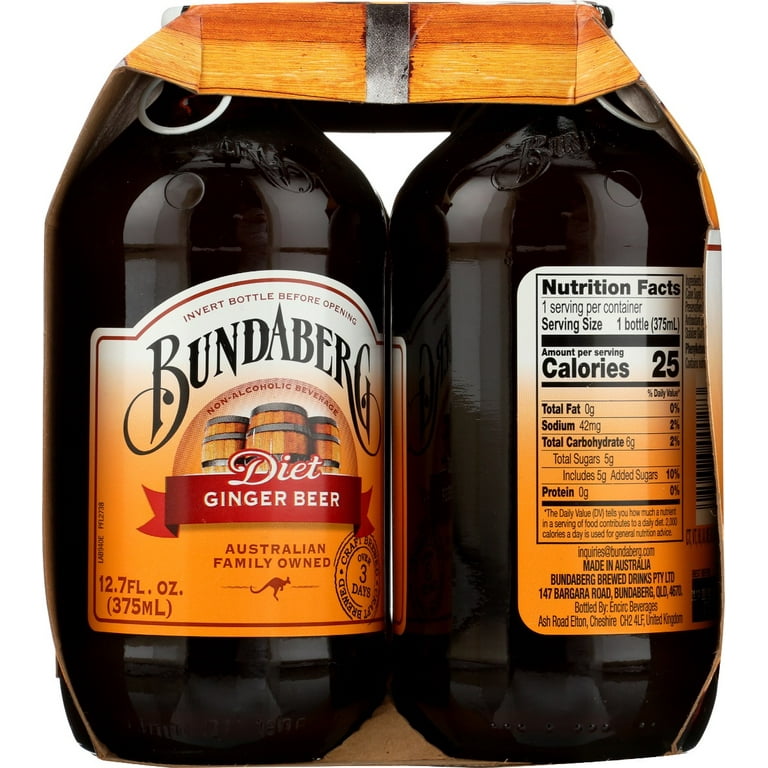 Bundaberg Ginger Beer T 4 X 12 7 Fl Oz 375 Ml Bottles 50 8 1 5 L