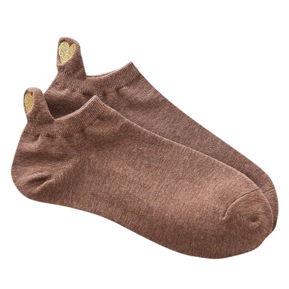 LEKODE Ankle Socks Womens Cotton Socks Hiking Socks Women Summer Mens Socks Mens Low Cut Socks for Men Ankle Socks for Women Coffee One Size