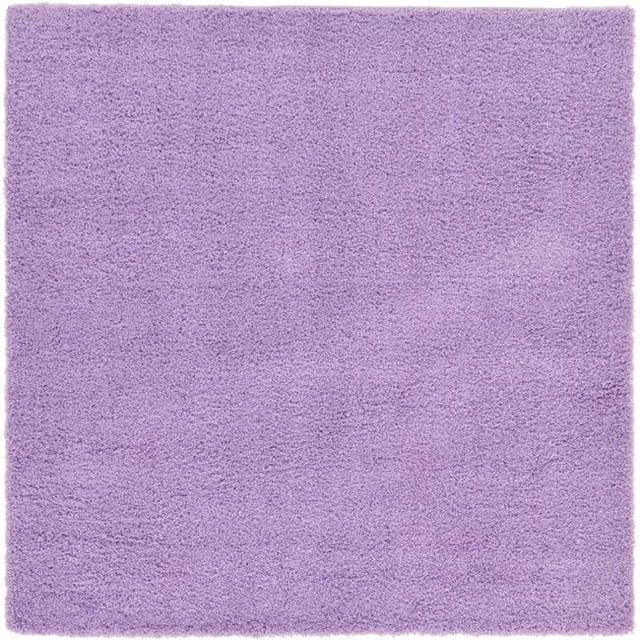 Unique Loom 3126219 Tapis Carré Shag Solide 8 Pi. 2 Po. x 8 Pi. 2 Po., Lilas
