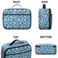 thumbnail image 3 of Daisy Pioneer Flower Blue Pattern Insulated Lunch Bag Teens,Bento School Lunch Bag for Teens for Work,Picnic or Travel 10.6x7.7x4.3 Inches,12 Can Capacity, 3 of 6