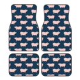 thumbnail image 1 of Honeii Pig 1 Print Car Foot Mat Four-Piece Set - Front & Rear Universal Car Floor Mats for SUVs, Trucks, Sedans, 1 of 7