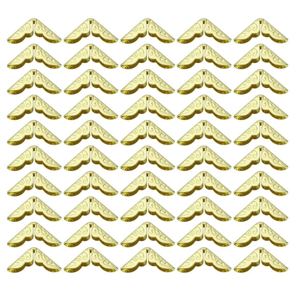 15mm Metal Book Corners,50pcs Photo Corners Book Corners Protector Retro Metal Decorative for Crafting,Gold Tone
