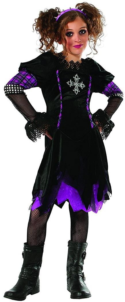 Punk Spunk Gothic Rock Star Girl Fancy Dress Up Halloween Child Costume ...