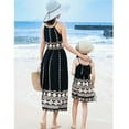 thumbnail image 4 of Robes Maman et Moi Vintage à Imprimé Floral à Bretelles Spaghetti à Col en V Robe Camisole de Plage, 4 of 4