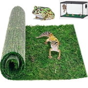 Tutuviw Moss Reptile Carpet,Artificial Moss Reptile Liner,39.37" X 5.9" Dried Moss Mat,Raise Box Humidity,Fibre Mat for Pet Box Lining,Rainforest Reptile Supplies for Lizards Chameleons Horned Frogs