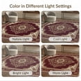 thumbnail image 7 of ODIKA 8'x10' Washable Area Rug Medallion With Floral Border And Ornate Scroll Motifs Vintage Oriental Refined for Dining Room, Large Office, Lounge, Non-Slip Chair-Friendly Mat, 7 of 7