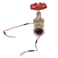 thumbnail image 2 of Interruptor de lámpara Steampunk LHCER Interruptor de luz industrial 12V/120V con válvula roja, 2 of 8