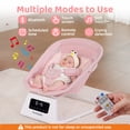 thumbnail image 2 of Pamo Babe Baby Swing for Newborns,5 Speeds swing modes,Canopy,Mosquito Net(Pink), 2 of 10