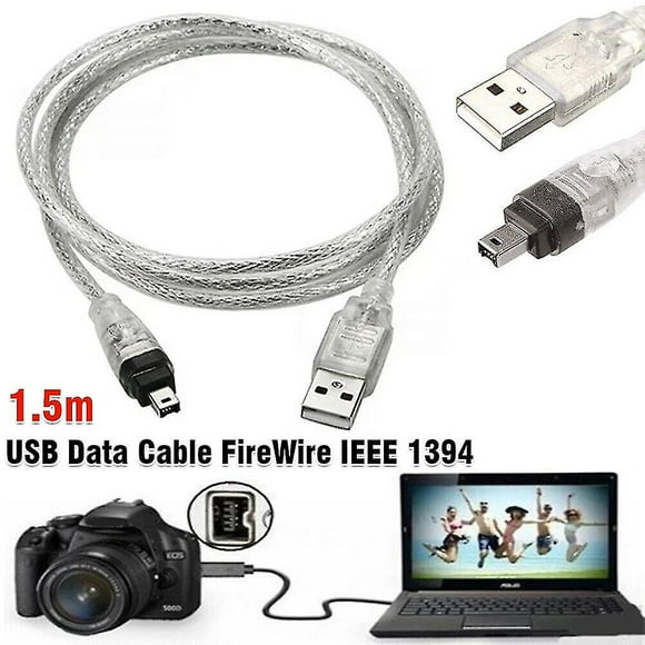 MiniDV USB Data Cable FireWire IEEE 1394 HDV Camcorder to PC, Compatible with Mini DV Cameras_Special Gift 1757