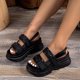thumbnail image 2 of Amzcrzy Zapatos de mujer,Zapatos de mujer,Zapatillas de mujer, Sandalias de punta redonda de color liso con hebilla de fondo grueso para mujer Sandalias Mujer Zapatillas De Casa, 2 of 5